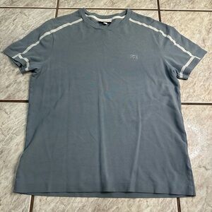 SOLD Lacoste Light Blue Pique T-Shirt White Outline Size Large
